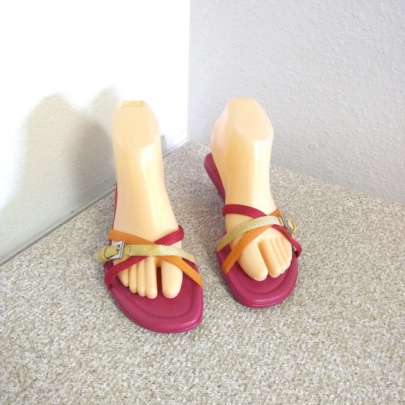 Prada Fuchsia Fabric Sandals - Picture 2 of 6